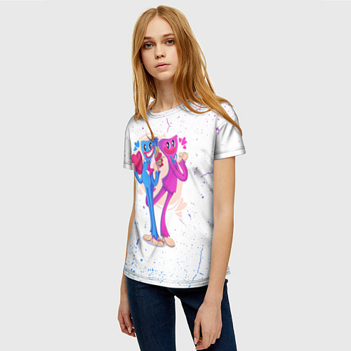 Женская футболка Влюбленные Хагги Вагги и Кисси Мисси / 3D-принт – фото 3