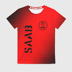 Футболка женская СААБ SAAB Карбон FS, цвет: 3D-принт