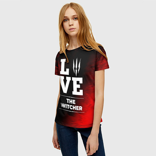 Женская футболка The Witcher Love Классика / 3D-принт – фото 3