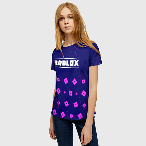 Женская футболка ROBLOX Гранж / 3D-принт – фото 3
