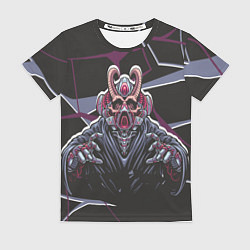 Футболка женская Дъявол в противогазе, цвет: 3D-принт