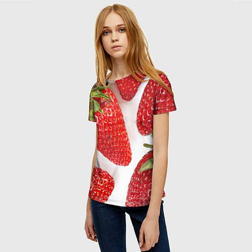 Женская футболка Strawberries / 3D-принт – фото 3