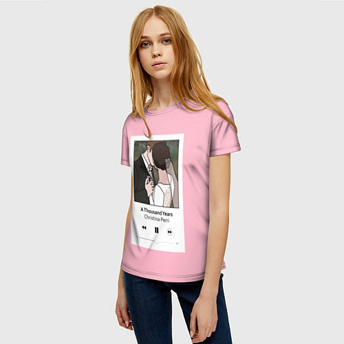 Женская футболка Плейлист / 3D-принт – фото 3