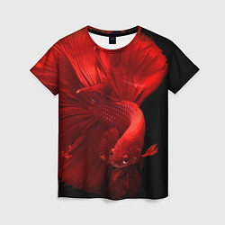 Футболка женская Бойцовская-рыбка, цвет: 3D-принт