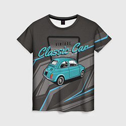 Футболка женская Classic blue retro car, цвет: 3D-принт