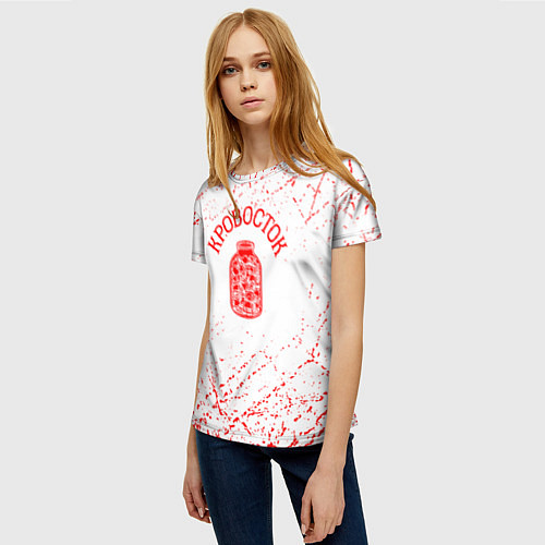 Женская футболка Кровосток банка / 3D-принт – фото 3