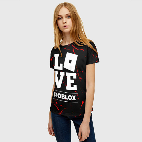 Женская футболка Roblox Love Классика / 3D-принт – фото 3