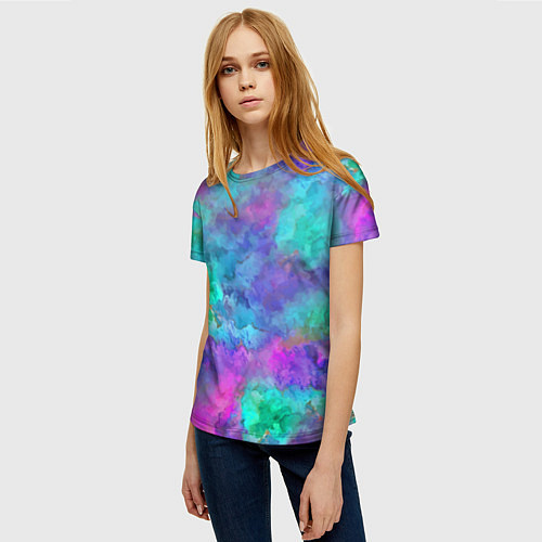 Женская футболка Красочный летний паттерн / 3D-принт – фото 3