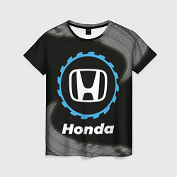 Футболка женская Honda в стиле Top Gear со следами шин на фоне, цвет: 3D-принт