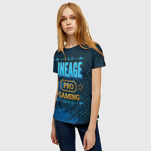 Женская футболка Игра Lineage: PRO Gaming / 3D-принт – фото 3