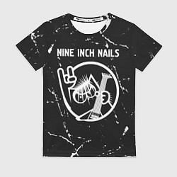 Футболка женская Nine Inch Nails - КОТ - Потертости, цвет: 3D-принт