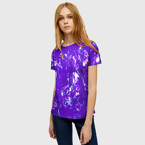 Женская футболка Psychedelic abstract / 3D-принт – фото 3