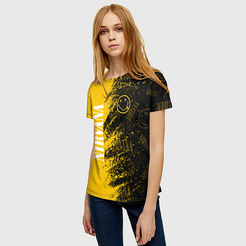 Женская футболка Nirvana Паттерн / 3D-принт – фото 3