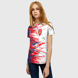 Футболка женская Arsenal fc арсенал фк texture, цвет: 3D-принт — фото 2