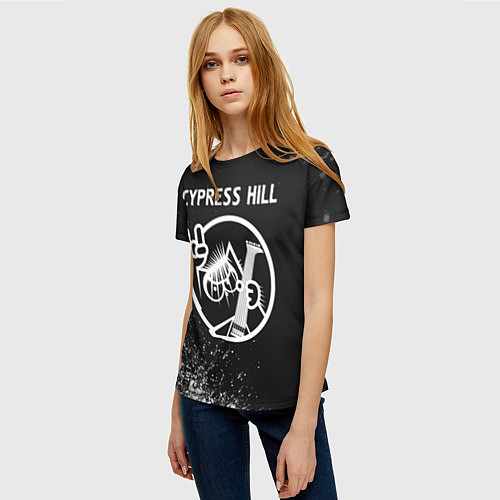 Женская футболка Cypress Hill КОТ Арт / 3D-принт – фото 3