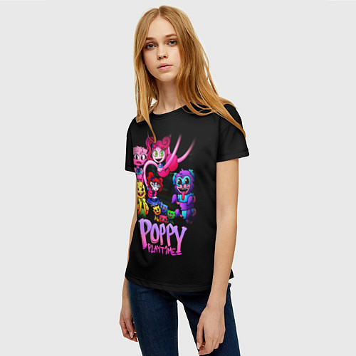 Женская футболка POPPY PLAYTIME chapter 2 персонажи игры / 3D-принт – фото 3