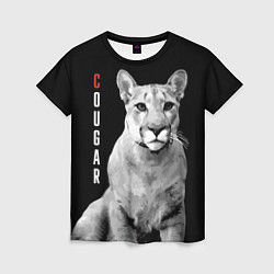 Футболка женская Cougar - wild cat, цвет: 3D-принт