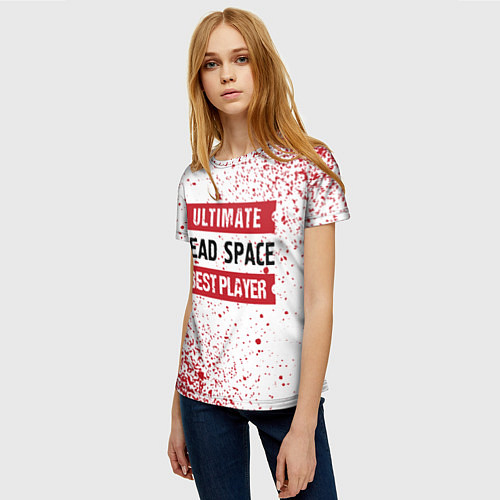 Женская футболка Dead Space: красные таблички Best Player и Ultimat / 3D-принт – фото 3