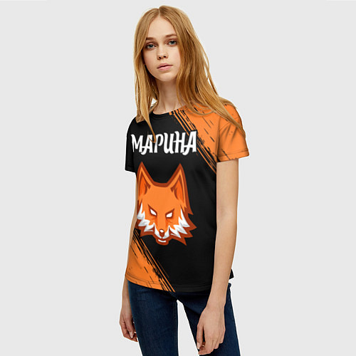 Женская футболка Марина - ЛИСА - Краска / 3D-принт – фото 3