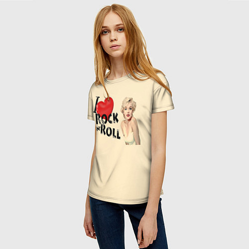 Женская футболка NOSTALGIA FOR ROCK AND ROLL / 3D-принт – фото 3