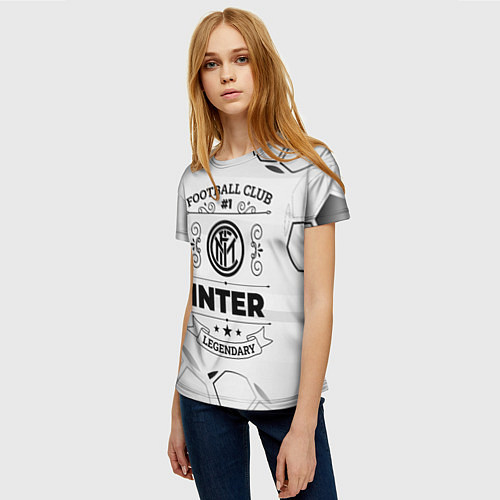 Женская футболка Inter Football Club Number 1 Legendary / 3D-принт – фото 3