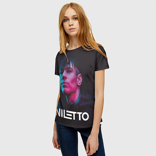 Женская футболка Нилетто - портрет / 3D-принт – фото 3