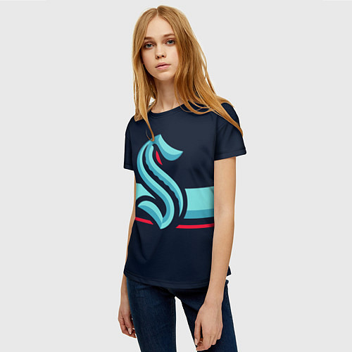 Женская футболка Сиэтл Кракен Форма / 3D-принт – фото 3