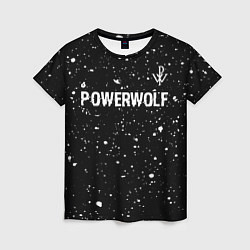 Футболка женская Powerwolf Glitch на темном фоне, цвет: 3D-принт