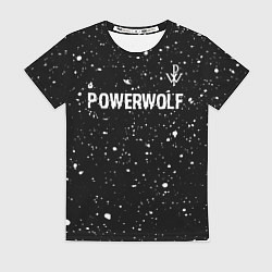 Футболка женская Powerwolf Glitch на темном фоне, цвет: 3D-принт