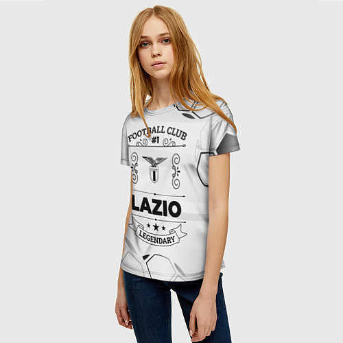 Женская футболка Lazio Football Club Number 1 Legendary / 3D-принт – фото 3