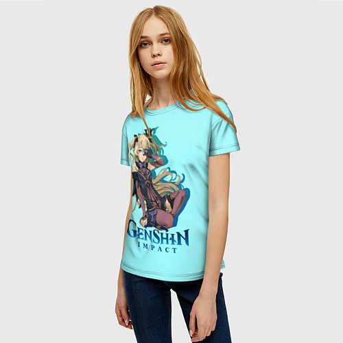 Женская футболка Genshin Impact Sexy Barbara / 3D-принт – фото 3