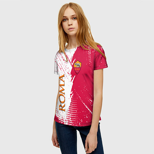 Женская футболка Roma краска / 3D-принт – фото 3