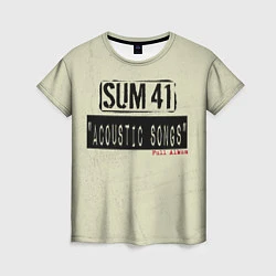 Футболка женская Sum 41 - The Acoustics Full Album, цвет: 3D-принт