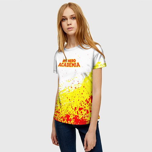 Женская футболка Моя геройская академия краска / 3D-принт – фото 3