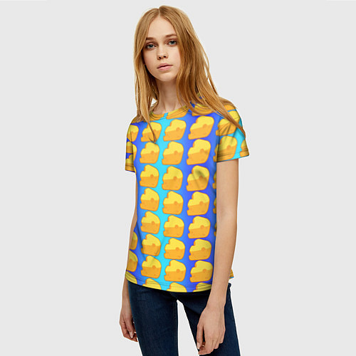 Женская футболка Сыр сыр сыр / 3D-принт – фото 3