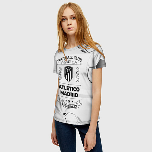 Женская футболка Atletico Madrid Football Club Number 1 Legendary / 3D-принт – фото 3
