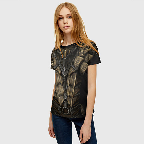 Женская футболка Драконья чешуйчатая броня из SKYRIM / 3D-принт – фото 3