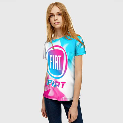 Женская футболка Fiat Neon Gradient / 3D-принт – фото 3