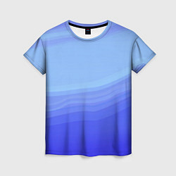 Футболка женская Blue abstract pattern, цвет: 3D-принт