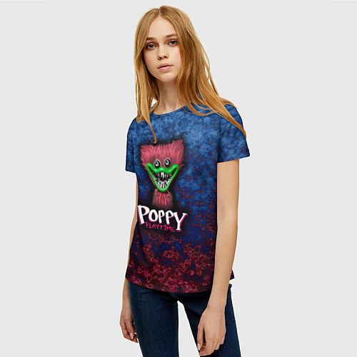 Женская футболка Poppy playtime Haggy Waggy Хагги Вагги Поппи плейт / 3D-принт – фото 3