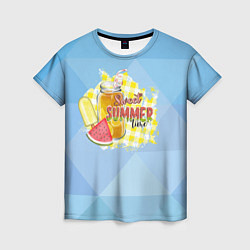Футболка женская Лимонад и мороженое, цвет: 3D-принт