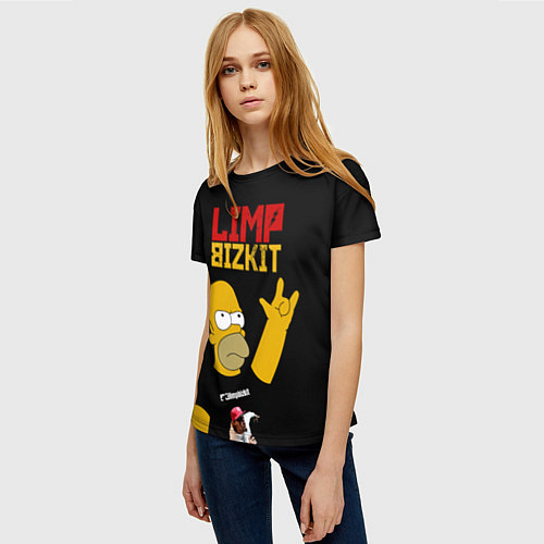 Женская футболка Limp Bizkit Симпсоны / 3D-принт – фото 3