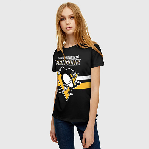 Женская футболка Питтсбург Пингвинз форма / 3D-принт – фото 3