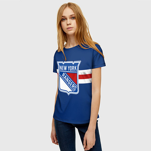 Женская футболка Нью-Йорк Рейнджерс форма / 3D-принт – фото 3