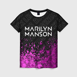 Футболка женская Marilyn Manson Rock Legends, цвет: 3D-принт