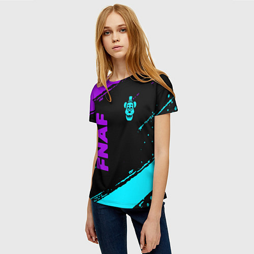 Женская футболка Фредди - neon / 3D-принт – фото 3
