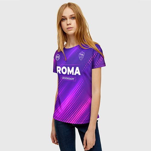 Женская футболка Roma Legendary Sport Grunge / 3D-принт – фото 3