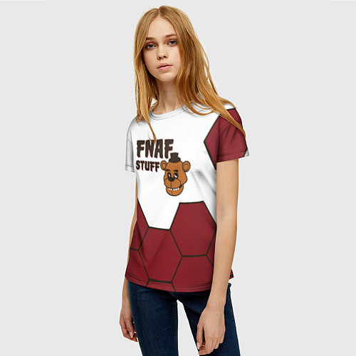 Женская футболка Пять ночей с фредди - соты / 3D-принт – фото 3