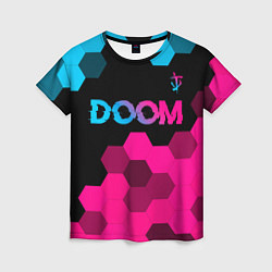 Женская футболка Doom Neon Gradient