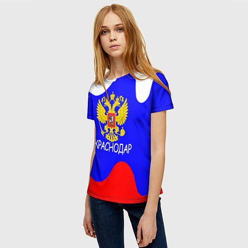 Женская футболка Краснодар - ГЕРБ / 3D-принт – фото 3